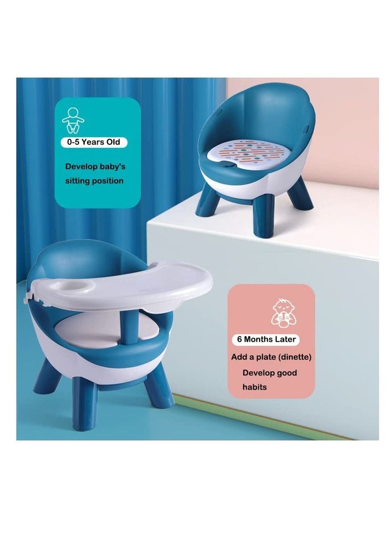 Generic Portable Multifunctional Baby Dining Chair, Mini Kids High Chair Blue  - Image 4