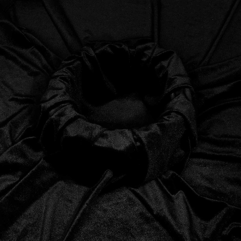 KKJIAF Black Stretch Velvet Fabric 60 Inch Wide, 1 Yard Soft Stretchy Fabric for Sewing Clothes, Apparel, Costume, Crafts - 90% Polyester 10% Spandex - Image 2