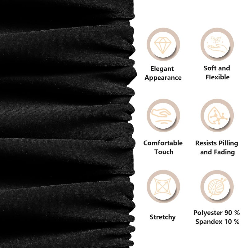 KKJIAF Black Stretch Velvet Fabric 60 Inch Wide, 1 Yard Soft Stretchy Fabric for Sewing Clothes, Apparel, Costume, Crafts - 90% Polyester 10% Spandex - Image 3