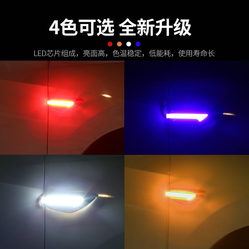 Car Bright Led Running Water Side Turn Signal Dark Night Blade With Strobe Modified Leaf Board Turn Signal Corner Lamp - Image 3