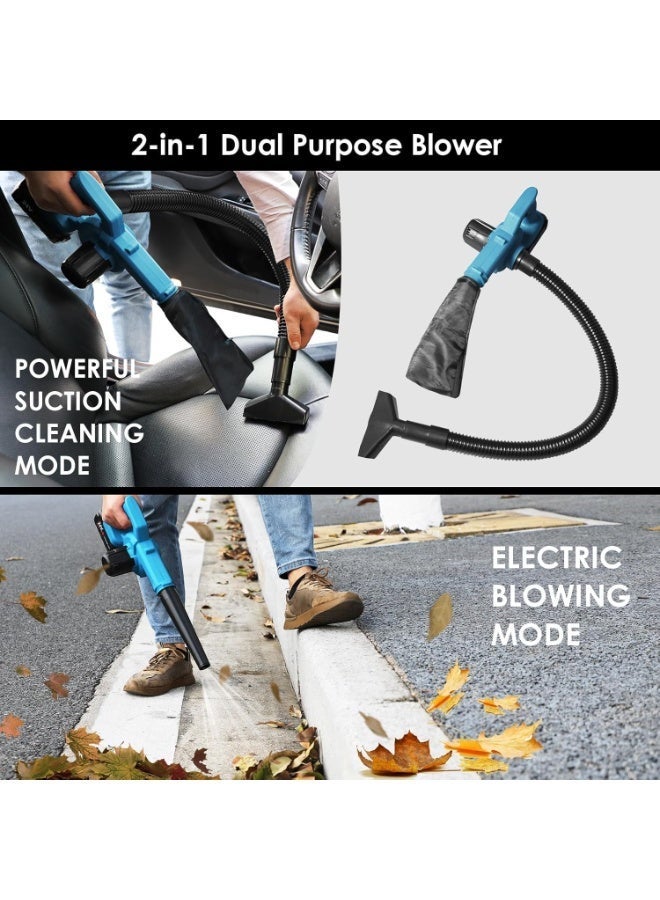 فكسر منفاخ أوراق يدوي لاسلكي ٢٤ فولت مع بطاريتين وشاحن - محرك توربو كهربائي بدون فرشاة، منفاخ ومكنسة كهربائية ٢ في ١ لتنظيف الحدائق والفناء والشرفات والمرآب - Image 5