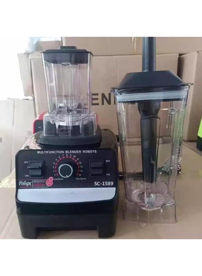 SILVER CREST Silver Crust SC-1589 Commercial Blender 4500W, 2-in-1 Juicer Mixer with 2 Jars - Image 3