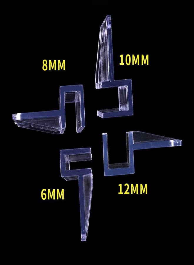 Teensery 8 Pcs Aquarium Glass Cover Clip Clear Acrylic Fish Tank Glass Cover Support Holder Aquarium Lid Clip Clamp for Rimless Aquariums (10 MM) - Image 4