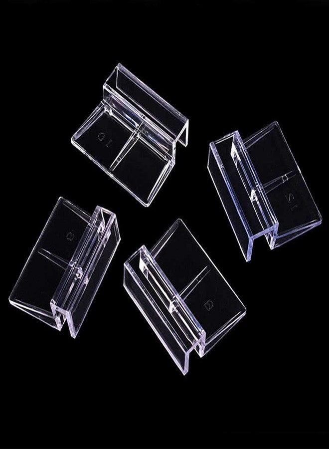 Teensery 8 Pcs Aquarium Glass Cover Clip Clear Acrylic Fish Tank Glass Cover Support Holder Aquarium Lid Clip Clamp for Rimless Aquariums (10 MM) - Image 2