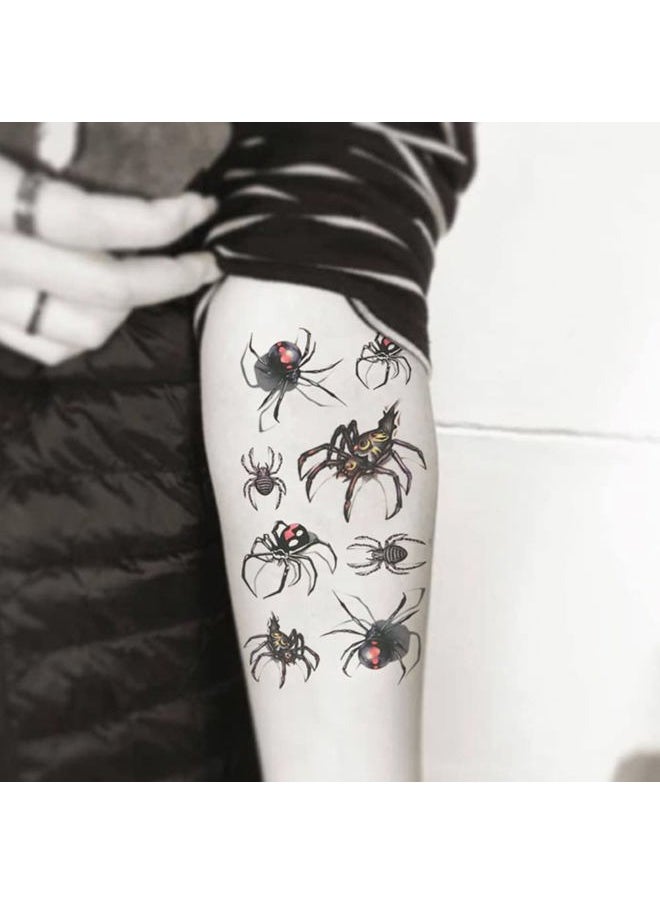 Oottati Small Cute Temporary Tattoo Spider 3D Halloween (Set of 2)  - Image 3