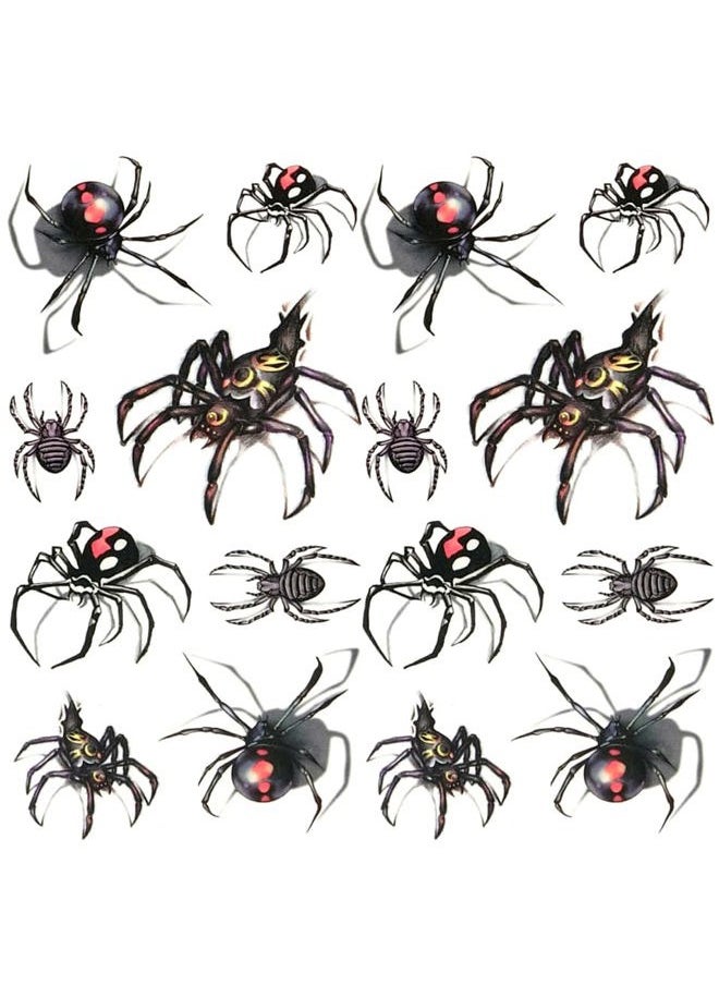 Oottati Small Cute Temporary Tattoo Spider 3D Halloween (Set of 2)  - Image 1