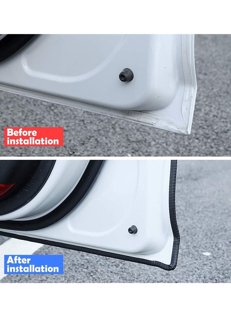 Scrolls Car Door Edge Guards 16.4ft (5M) Rubber U Shape Edge Trim Seal Protector Car Protection Door Edge Fit for Universal Car Black, completely tightly fit Black  - Image 2