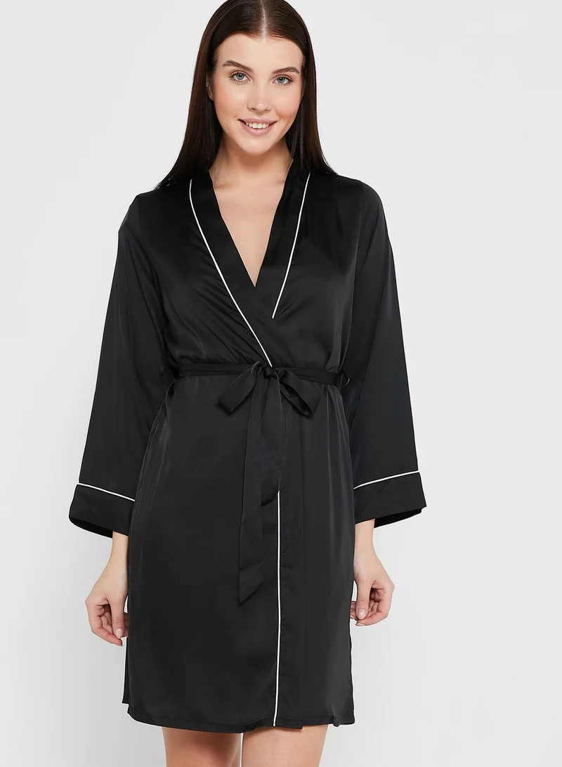 ELLA Robe With Contrast Trims