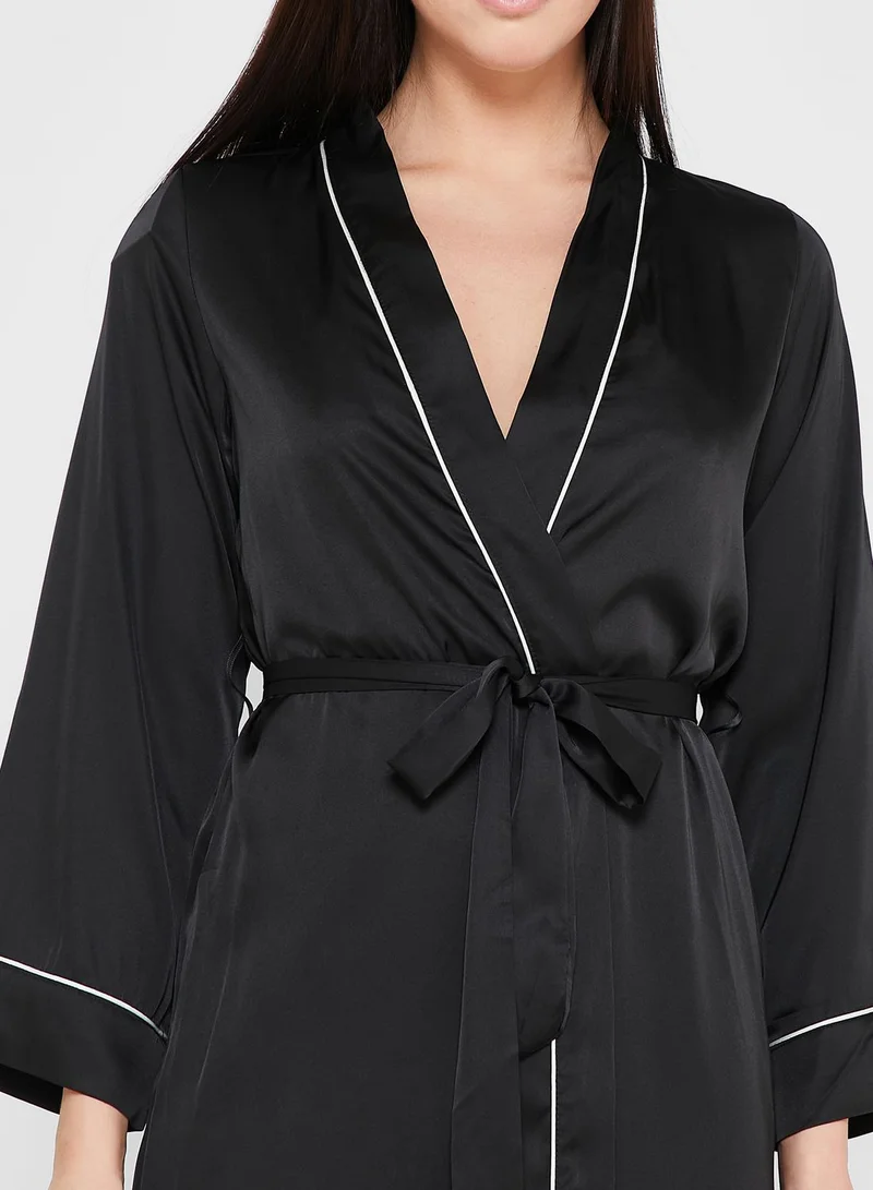 ELLA Robe With Contrast Trims