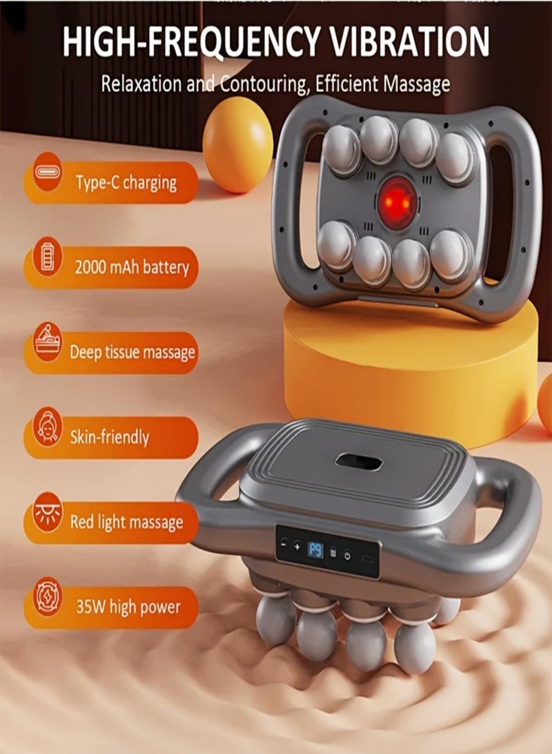 8-Head Electric Massage Gun - Handheld Massage Machine with 30 Speeds & 3 Modes, Full Body Relief for Neck, Back, Legs, Arms, Buttocks - Portable Muscle Relaxation Massager for Gym and Office Use - Image 3