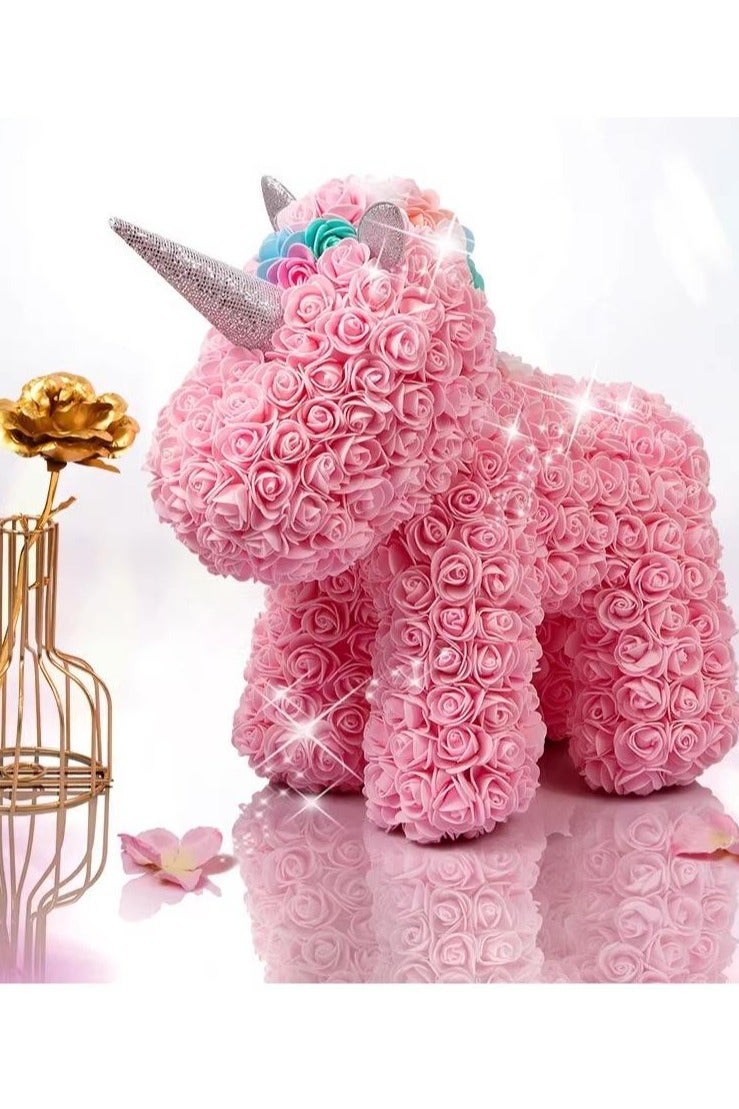 Rose Unicorn Plush Toy,Perfect Gift for Women & Girls, Birthday Present for Daughter, Girlfriend, Wife, Valentine’s Day, Kids & Teens