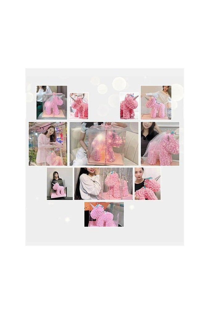 Rose Unicorn Plush Toy,Perfect Gift for Women & Girls, Birthday Present for Daughter, Girlfriend, Wife, Valentine’s Day, Kids & Teens
