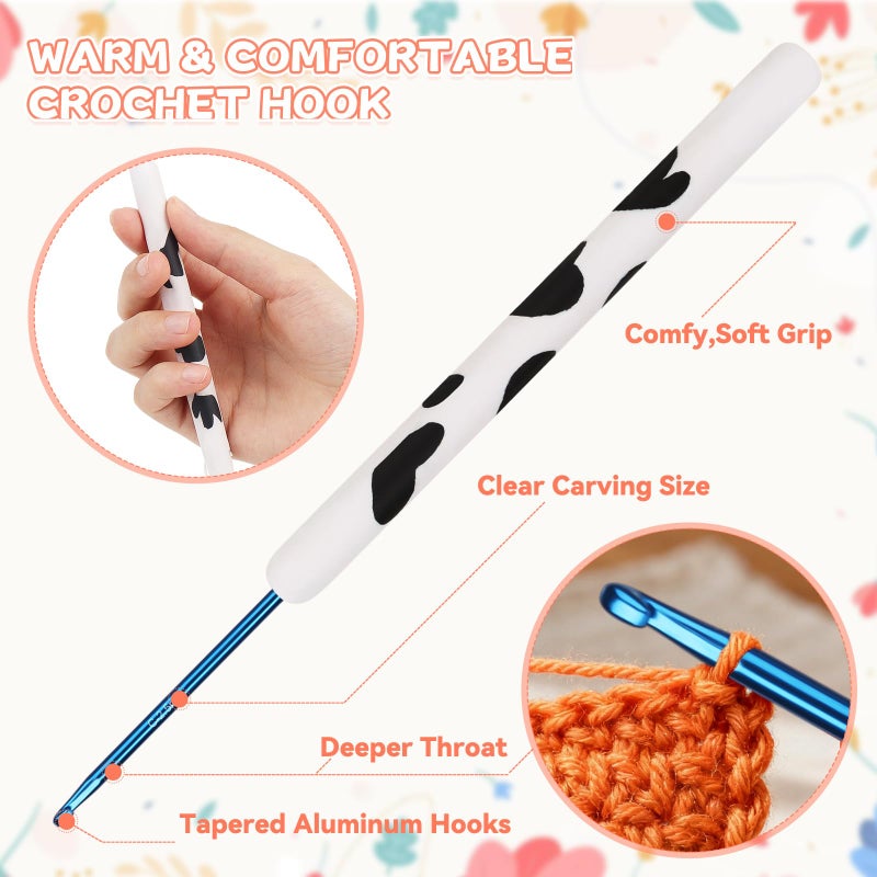 Coopay Crochet Hooks, Crochet Hook with Soft Polymer Clay Handle and Attached Bracelet - Stylish & Practical - 2.5mm (C-2) - Image 4