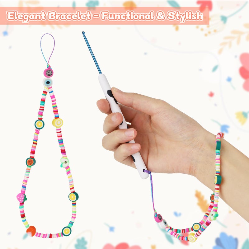 Coopay Crochet Hooks, Crochet Hook with Soft Polymer Clay Handle and Attached Bracelet - Stylish & Practical - 2.5mm (C-2) - Image 3