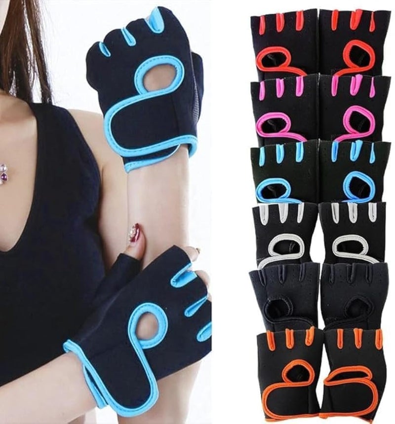 MD Stay Fit Color Sport Purpose Training Equipment Men and Women Half Finger Riding Fitness Gloves