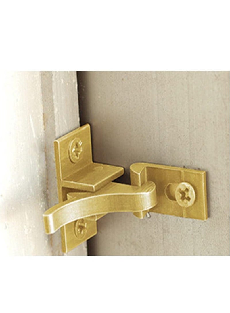 Heavy Duty Brass Elbow Latch Catch for Cabinets Windows and Doors 4 Pack with Mounting Screws Ideal for Home and Office Use  - Image 3
