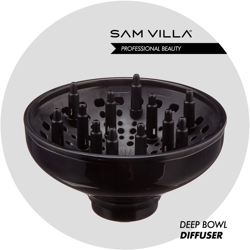 Sam Villa Professional Deep Bowl Hair Diffuser Attachment For Hair Dryer - Image 2