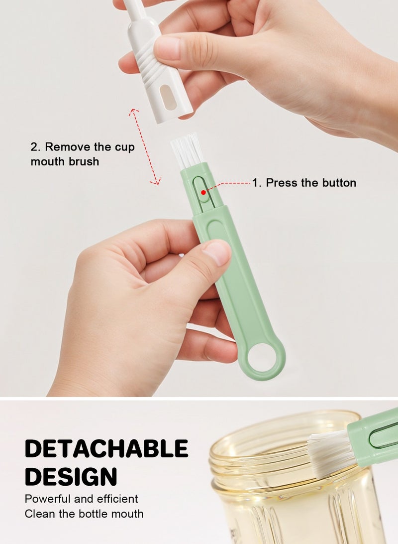 URbazaar 6 In 1 Baby Bottle Cleaner Kit With Silicone Brush, Nipple Brush, Straw Brush, Drying Rack - Image 4