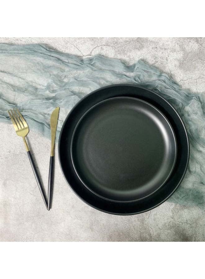 إيفا Brock Black Stoneware Plates - Image 1