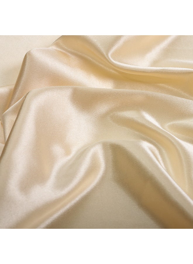 Generic Double-sided Crystal Satin Solid Color Photo Background Cloth Ins Style Jewelry Cosmetics Nail Art Shooting Decorative Props Photography-Body Color:Crystal Satin Rice Apricot 150*100cm