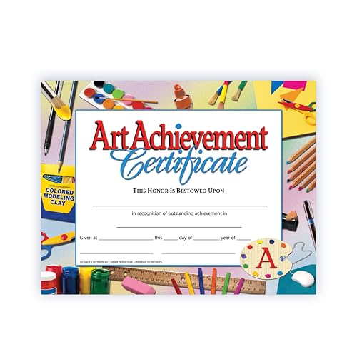 Flipside Products Art Achievement Certificates, Recognition, Award Students, Incentive, 8.5" x 11", 30 Pack - Image 1