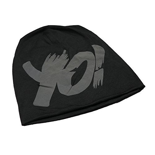 iSWEVEN Men's Beanies Cotton Slouchy Skull Summer Blended Free Size Black Beanie Cap for Men Women Boys (7011A-YO) - Image 4