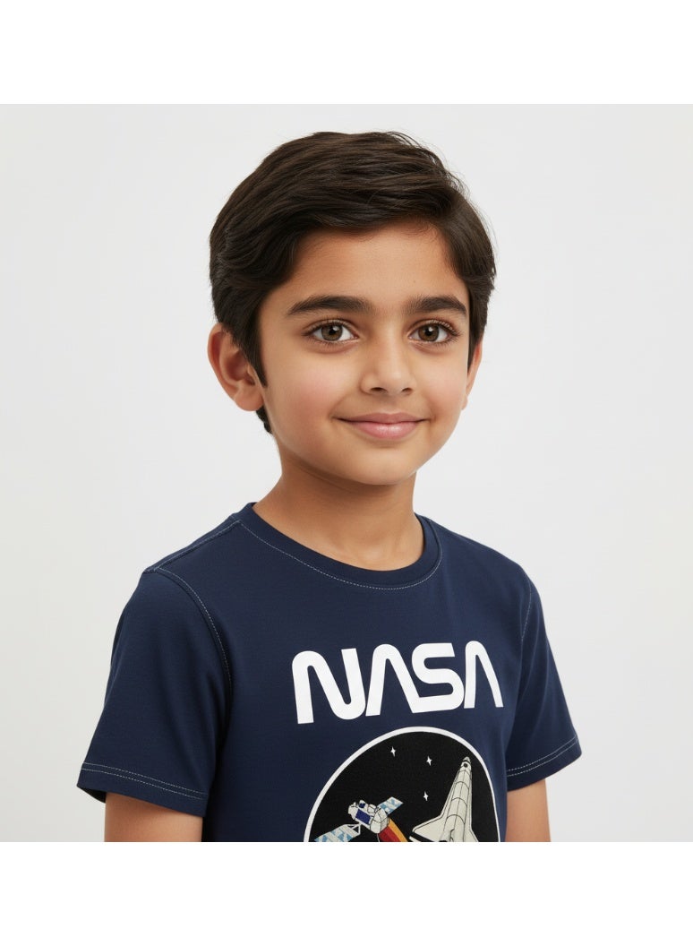 general T-SHIRT BOYS NASA 8-14 YRS PRINT S/S FZ - Image 2
