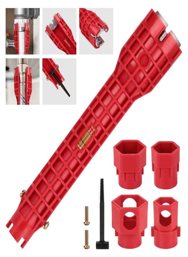 XDENGP 14 in 1 Faucet and Sink Installer, Multifunctional Basin Wrench, Faucet Wrench for Undermount Sink, Kitchen Bathroom Toilet, Ideal for Tight Spaces Installation and Repairs Tools - Image 1