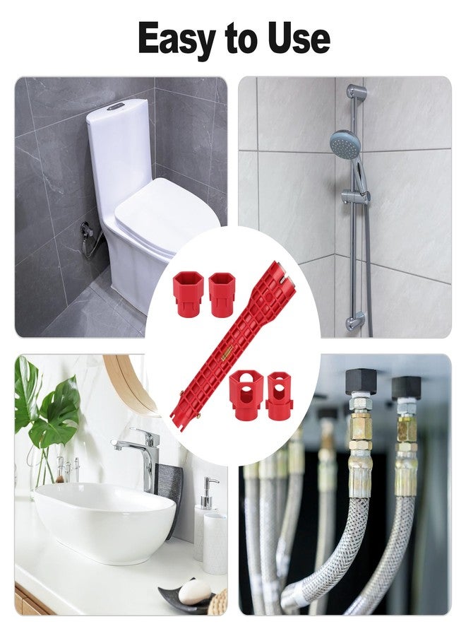 XDENGP 14 in 1 Faucet and Sink Installer, Multifunctional Basin Wrench, Faucet Wrench for Undermount Sink, Kitchen Bathroom Toilet, Ideal for Tight Spaces Installation and Repairs Tools - Image 4