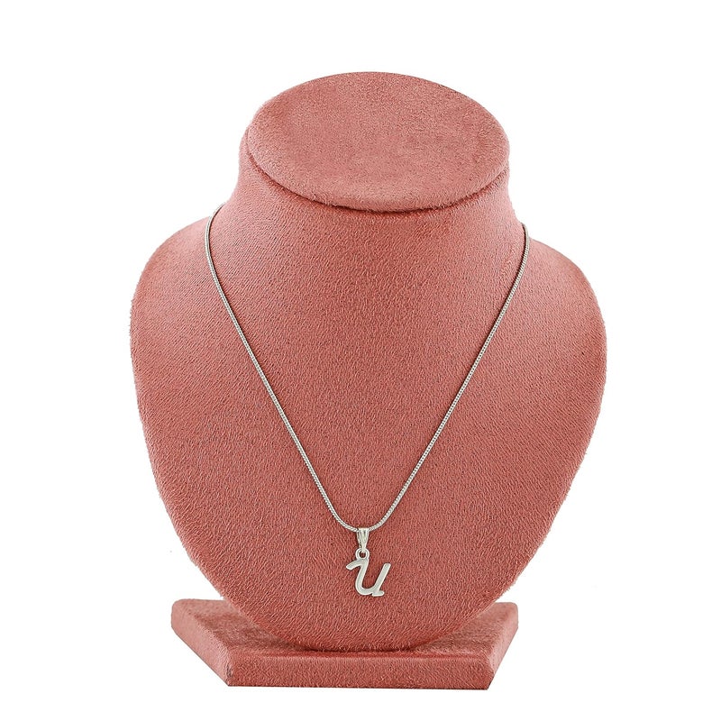 Estele Initial Letters Rhodium Plated Pendants/Charms for Girls & Womens - Image 5