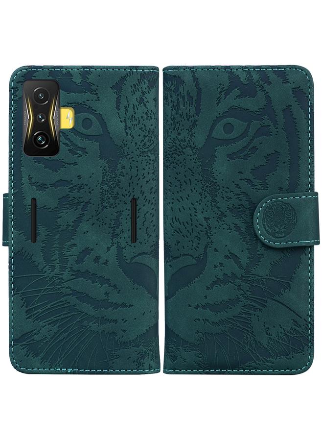 The Bros Case For Xiaomi Poco F4 GT / Redmi K50 Gaming Tiger Embossing Pattern Horizontal Flip Leather Phone Case