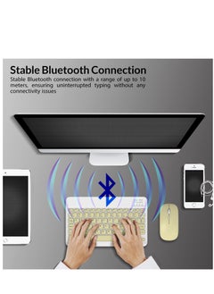 ELTRAZONE Set of Rechargeable Bluetooth Keyboard and Mouse - Portable Wireless Mouse/Keyboard Set - Android/iOS/Windows - Smart Phone/Tablet/PC - iPhone iPad Pro Air Mini, iPad OS/iOS (BLACK)  - Image 4