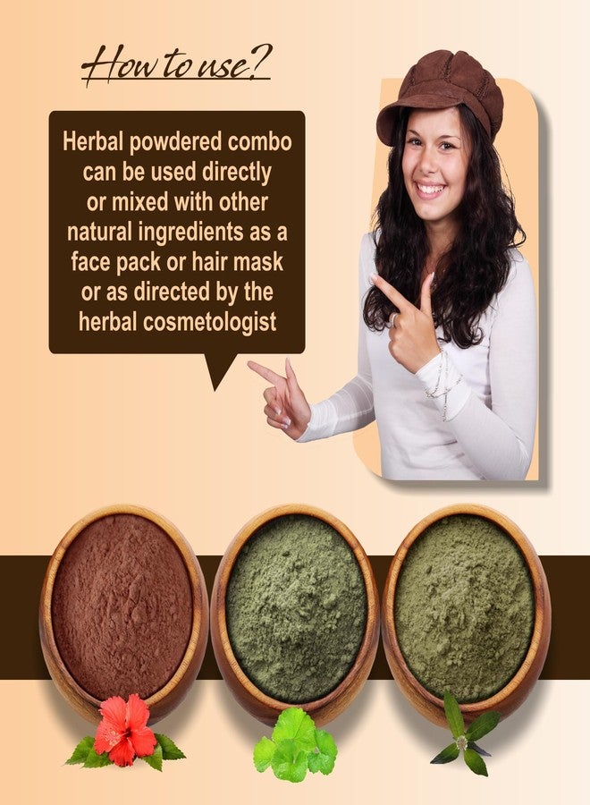 IYUSH Herbal Ayurveda Brahmi Bhringraj Hibiscus Powder - 750gm | Brahmi Powder, Bhringraj Powder, and Hibiscus Powder | Hair Volume Powder | Skin Care & Hair Care | (250gm each) - Image 5