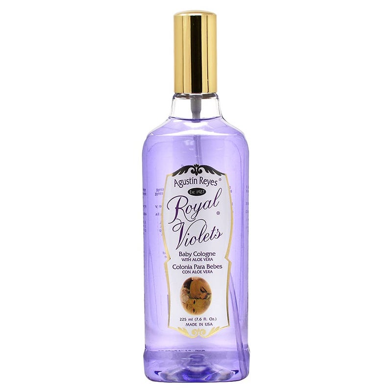 Royal Violets Baby Cologne with Aloe Vera for Baby Sensitive Skin, Relaxing Aroma, 7.6 Fl Oz Spray Plastic Bottle - Image 1