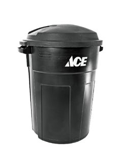 ACE Long Lasting Big Trash Can with Lid Black 32 gal 2894-AC BLA  - Image 1