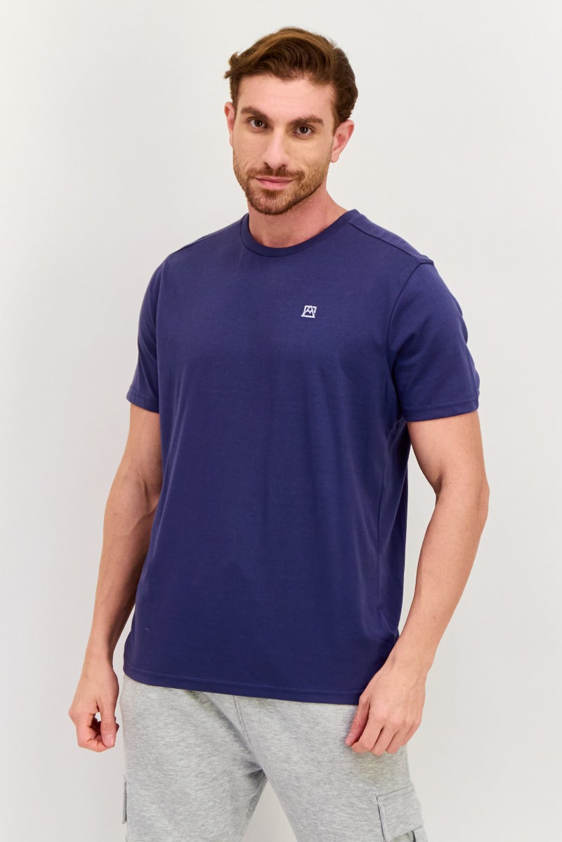 Avalanche Men Sportswear Fit Short Sleeves Outdoor T-Shirt, Slate Blue - Image 1