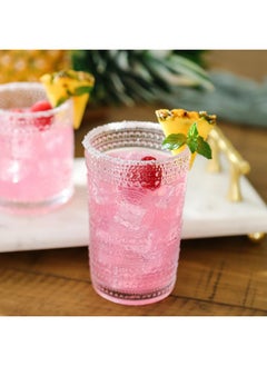 Kate Aspen Kate Aspen Hobnail Beaded Floral Clear Drinking Glasses Set of 6, (13 oz) Vintage Glassware Set Cocktail Glass Set, Juice Glass, Water Cups | Great Hostess Gift & Gift for New Home Owners  - Image 3