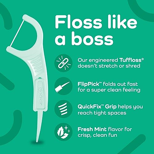 Plackers Micro Line Dental Floss Picks, Fold-Out FlipPick, Tuffloss, Easy Storage with Sure-Zip Seal, Fresh Mint Flavor, 90 Count (6 Pack) - Image 3