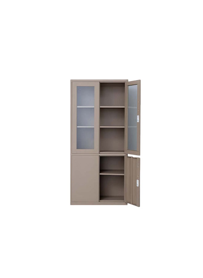 السعادة هوم  دولاب مكتبى حديد - 40×85×180 سم - بيج - Image 3