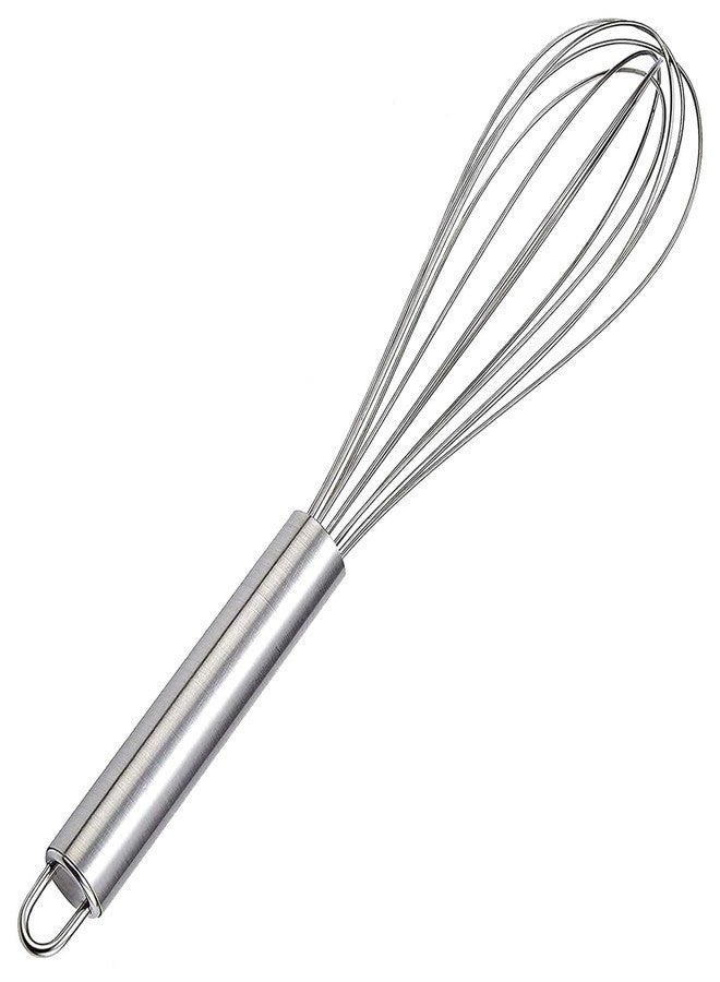 JEMEI Mini Silicone Whisk with Stainless Steel Handle - 20 CM Balloon Whisk for Blending, Beating, and Stirring (Silver) - Image 3