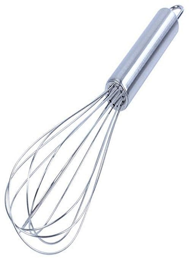 JEMEI Mini Silicone Whisk with Stainless Steel Handle - 20 CM Balloon Whisk for Blending, Beating, and Stirring (Silver) - Image 2