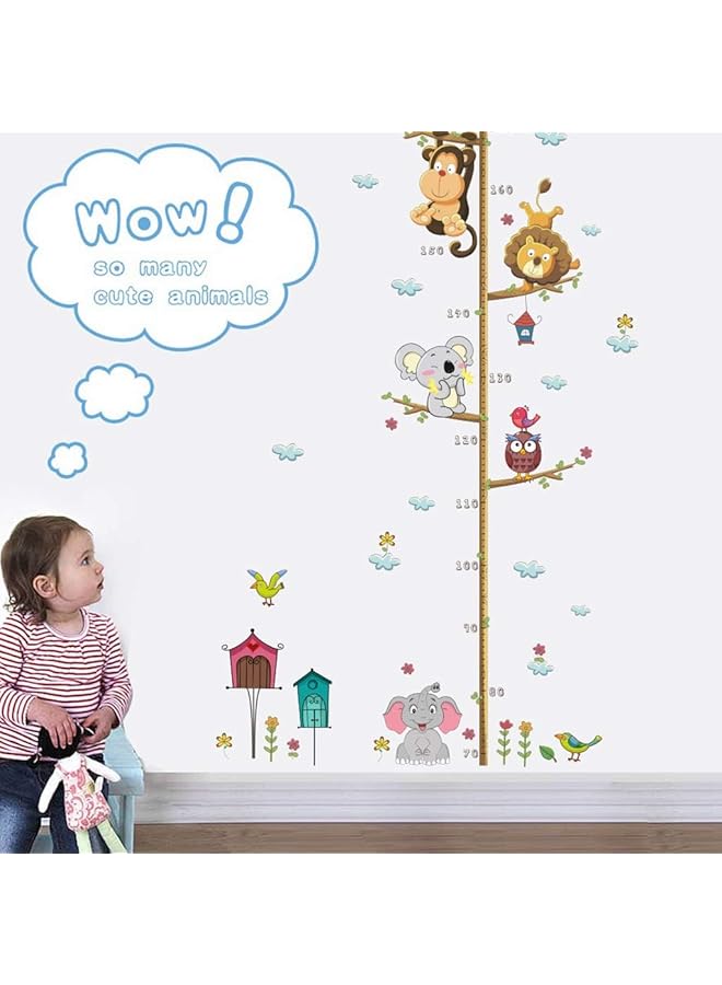 إيروريكس ملصق قياس حائط على شكل مخطط نمو للأطفال من الرسوم المتحركة لديكور غرفة الأطفال وديكور غرفة نوم الحضانة ورياض الأطفال - Image 3