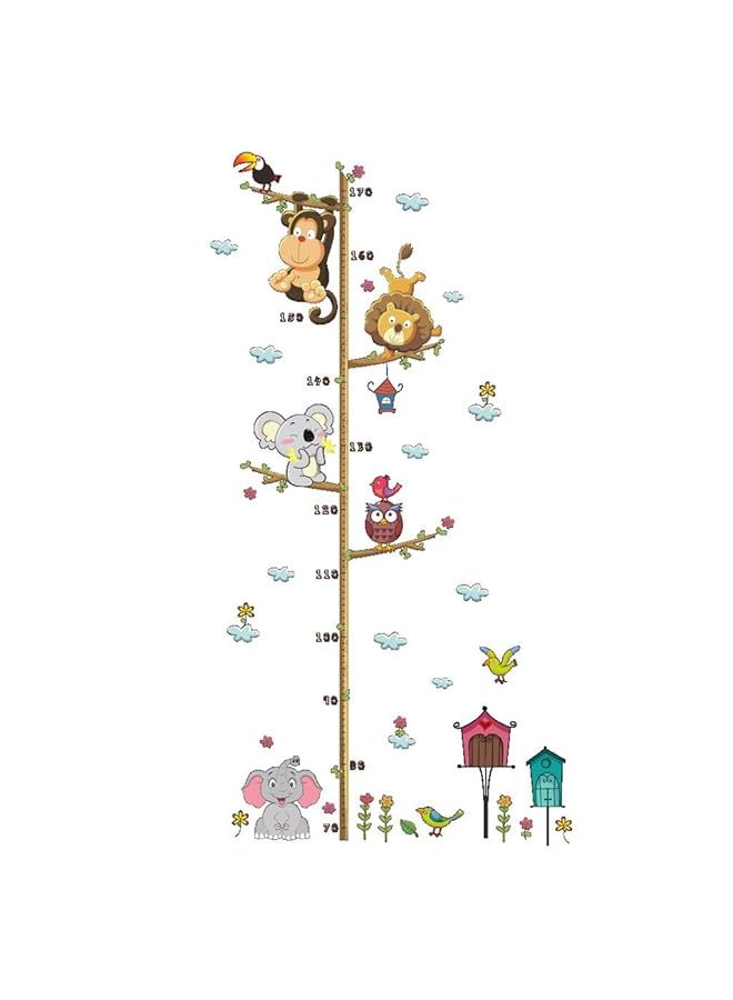 إيروريكس ملصق قياس حائط على شكل مخطط نمو للأطفال من الرسوم المتحركة لديكور غرفة الأطفال وديكور غرفة نوم الحضانة ورياض الأطفال - Image 5