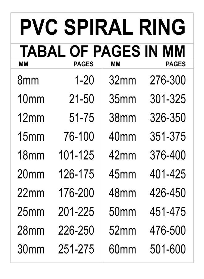 GMP PVC Spiral Rings for Book Binding, 8mm to 55mm, Set of Multiple Rings (Black, 10MM) - Image 3