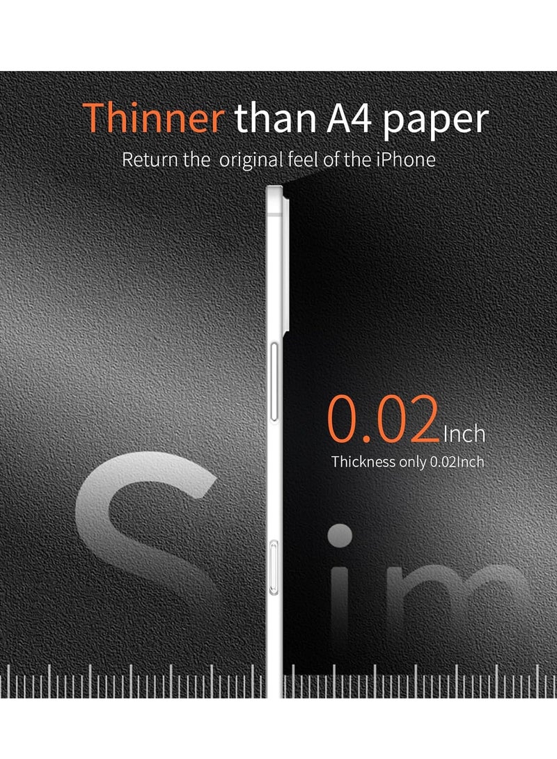 ELTRAZONE iPhone 16 Pro Max Slim Case | 0.2mm Paper-Thin Lightweight Case | Matte Finish PP Back Protection | Anti-Fingerprint & Anti-Yellowing | Compatible with iPhone 16 Pro Max 6.9 Inch - Transparent White - Image 2