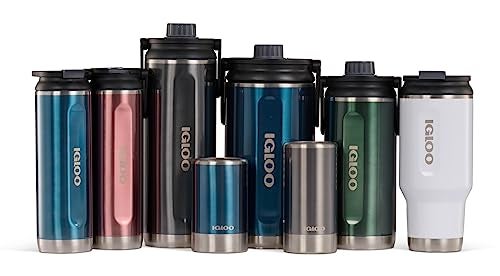 Igloo, 20 OZ Stainless Steel, Tumbler, Flip ‘n’ Sip, Modern Blue - Image 5