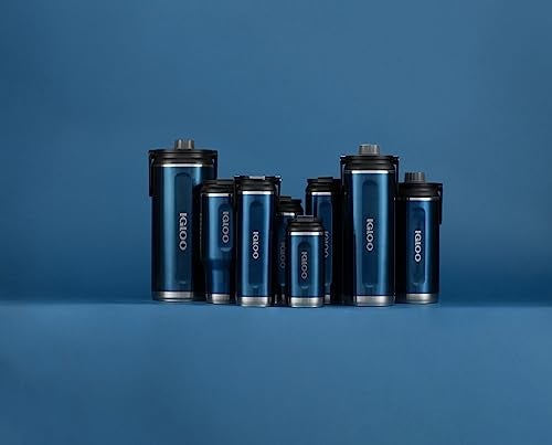 Igloo, 20 OZ Stainless Steel, Tumbler, Flip ‘n’ Sip, Modern Blue - Image 4