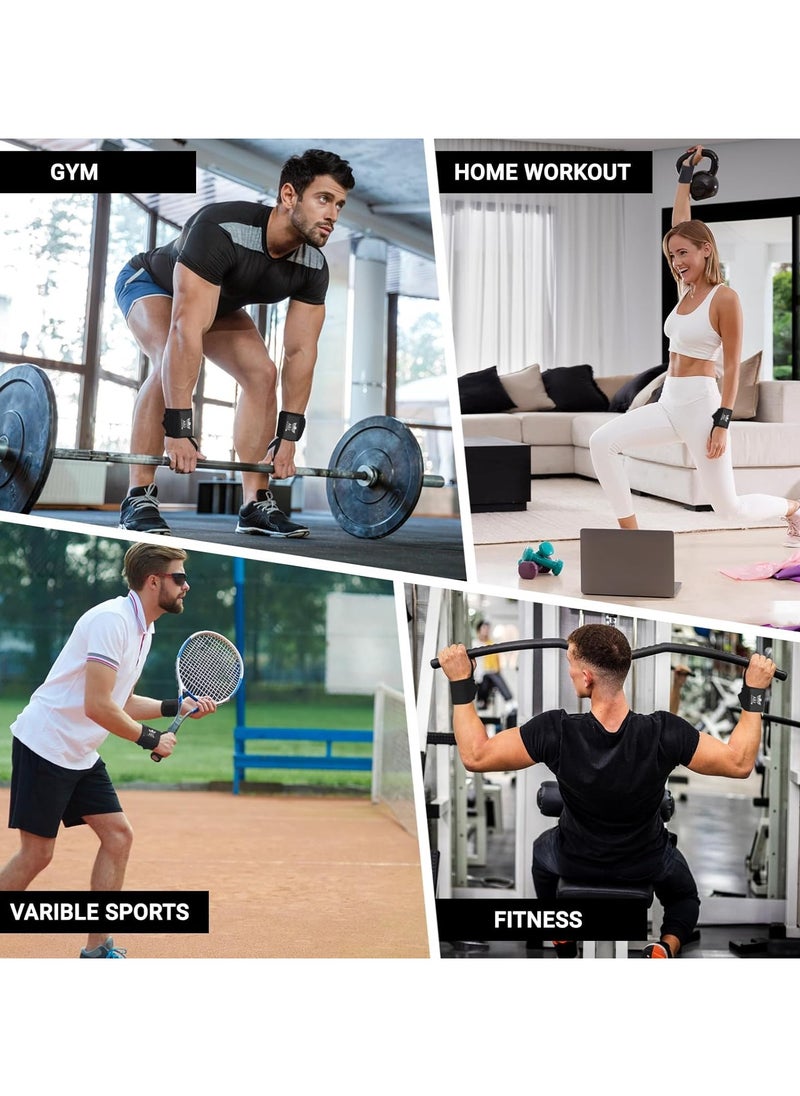 ABJ - Wrist Wraps for Weightlifting - 18” Premium Quality Weight Lifting Wrist Support Straps for Bench Press, Overhead Press, Dips and Curls - Image 1