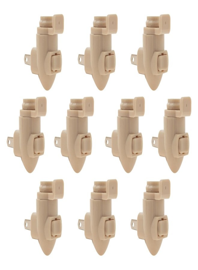 Creative Hobbies Plug in Night Light Module with Shade Mounting Clip, Ivory Plastic Nightlight Base, UL Listed, Great for Making Your Own Decorative Night Lights, Pack of 10 Sets - Image 1