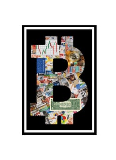 Thinking how Thinking how Bitcoin Cryptocurrency Finance World Poster Collage Vinyl Sticker 33x48cm Wall Decor Sticker 